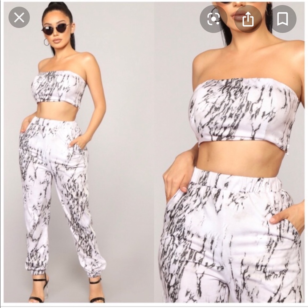 2 piece marble set Size Large NWT